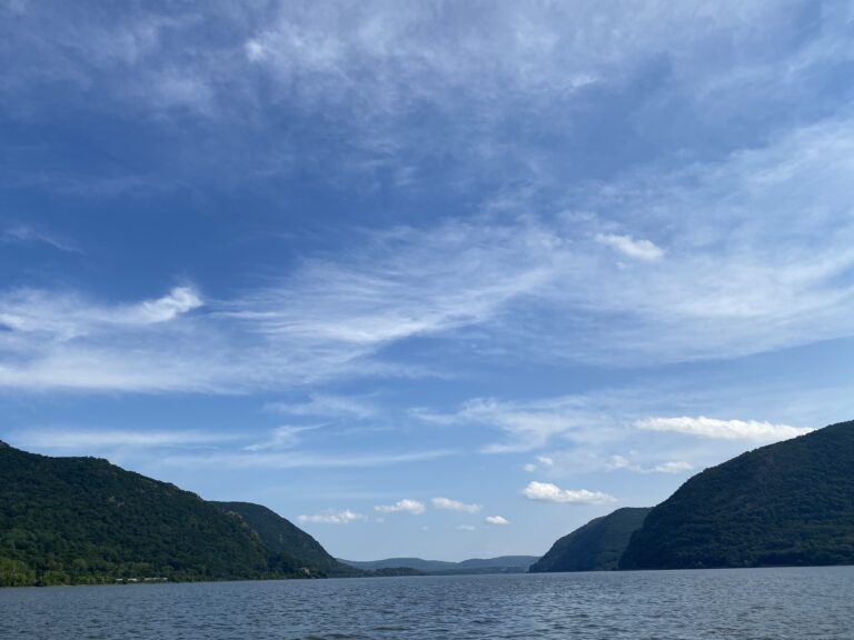 The Hudson Highlands and the Hudson River, looking South.