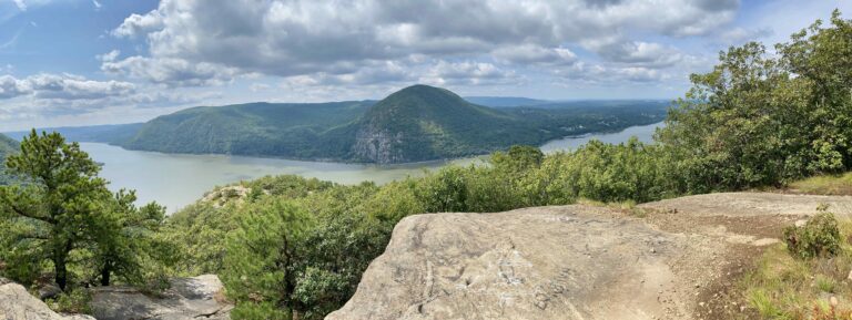 Storm King Mountain and the Hudson River, birthplace of environmental review law in the United States from Breakneck Ridge.